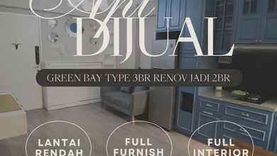 Apartemen Green Bay Type 3BR Renov Jadi 2BR Lantai Rendah