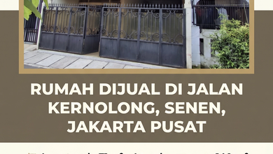 Rumah di Kernolong Senen 2 Lantai SHM Dekat Rs Kramat