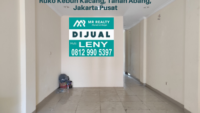 LOKASI BAGUS..RUKO BAGUS SIAP PAKAI LT 135 M2 DI KEBUN KACANG, TANAH ABANG, JAKARTA PUSAT
