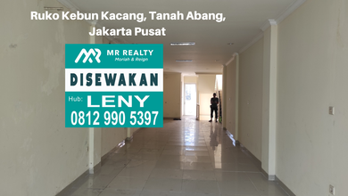 LOKASI BAGUS.. RUKO BAGUS SIAP PAKAI LT 135 M2 DI KEBUN KACANG, TANAH ABANG, JAKARTA PUSAT