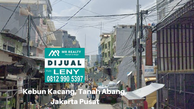 Turun Harga Kavling Lt 616 M2 Di Kebun Kacang, Tanah Abang, Jakarta Pusat