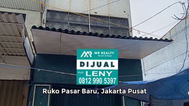 LOKASI RAMAI..RUKO SIAP PAKAI 3 LANTAI DI PASAR BARU, JAKARTA PUSAT, LOKASI RAMAI