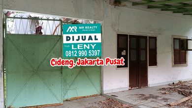 Rumah Tua Hitung Tanah 240 M2 Bebas Banjir Di Cideng, Jakarta Pusat