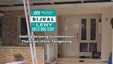 Murah..jual Rugi Rumah Bagus Siap Huni 2 Lantai Di Gading Serpong Summarecon Cluster Thomson Utara, Tangerang