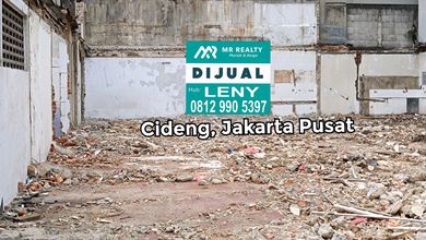 TURUN HARGA...KAVLING SIAP BANGUN LT 460 M2 DI CIDENG, JAKARTA PUSAT, LOKASI STRATEGIS, BEBAS BANJIR 