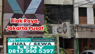 RUKO KOMERSIL SIAP PAKAI 4 LANTAI DI BIAK RAYA, CIDENG, JAKARTA PUSAT