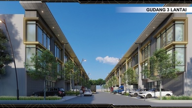 Pergudangan 3 lantai dekat bandara uk 9x30 bebas banjir akses tol