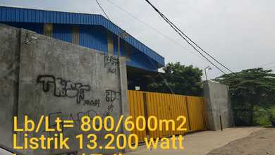 DIJUAL/DISEWA GUDANG TANAH 800/BANGUNAN 600M2 DI KAVLING DPR,TANGERANG