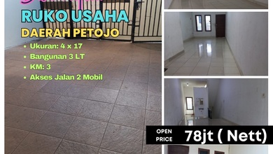 Ruko usaha daerah Petojo akses jalan mobil cocok untuk gudang dan usaha online bangunan 3 lantai