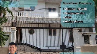 Rumah Bagus 3lt SHM Kemayoran Lantai Marmer Siap Huni Rm114