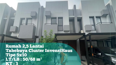 Dijual Rumah 2,5 Lantai di Tabebuya Clstr Invensihaus Bsd 5x10 