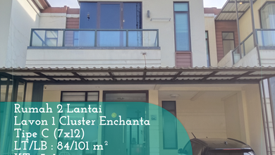 Dijual Rumah 2 Lantai di Lavon 1 Cluster Enchanta Tipe C 7x12 