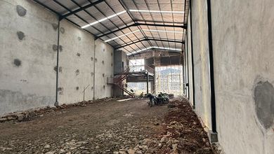 Dijual gudang gandeng di kawasan pergudangan Blessindo Legok, Tangerang. Akses container 40ft