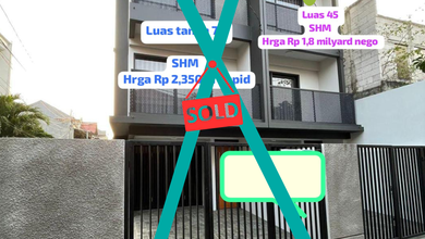 Jual Cepat Rumah Compact 3 Lantai Furnished di Tebet