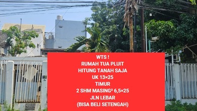 Rumah tua Pluit Hitung tanah saja Uk 13×25