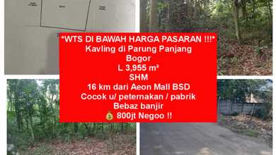 Kavling di Parung Panjang Bogor. Di Bawah Harga Pasaran