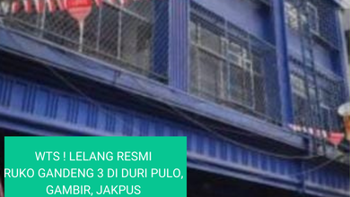 Ruko Gandeng 3 di Duri Pulo Gambir