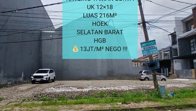 Kavling Taman Surya, 12X18, Posisi Hoek