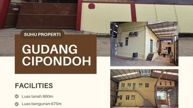 Sewa Gudang Kavling Dpr Cipondoh Luas 800M Ada Office Ac7unit