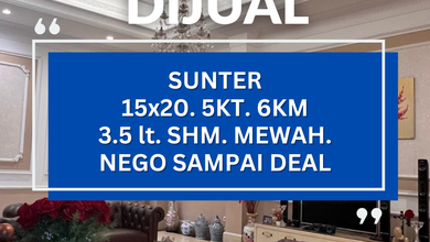 Rumah Mewah Metro Sunter Siap Huni Full Furnish
