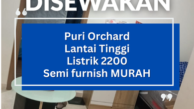 Disewakan Murah Apartemen Puri Orchard 1Kt