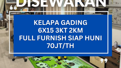 *DISEWAKAN MURAH* Rumah di belakang Mall Kelapa Gading.  Furnished. 