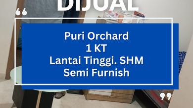 *Dijual CEPAT* Apartemen Puri Orchard  Lantai Tinggi Siap Huni