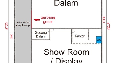 Sewa Gudang Majalaya, Pusat Kota LT 1.686/Lb 700 Akses Tronton