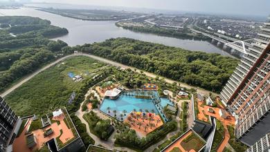 Dijual Apartemen Gold Coast 3+1 BR Sea View Semi Furnished