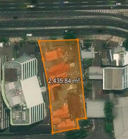 Tanah di Kebon Jeruk Jakarta Barat Luas 2435 M2
