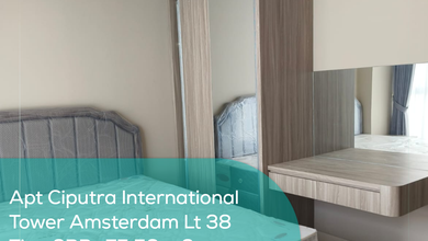 Apartement Ciputra International Tower Amsterdam Lt 38, 2BR, Full Furnished