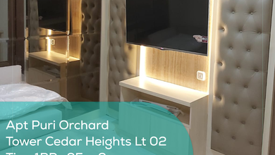 Apartement Puri Orchard Tower Cedar Heights Wing B Lt 02, 1BR, Full Furnished