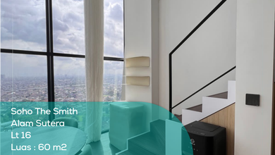 Soho The Smith Alam Sutera Lt 16, Luas 60 m2, 1,5 Lantai, Full Furnished