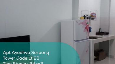 Apartement Ayodhya Serpong Tower Jade Lt 23, Studio, Semi Furnished