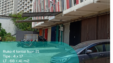 Ruko 4 Lantai Icon 21, Tipe 4x17, LT/LB 109/287 m2, SHM