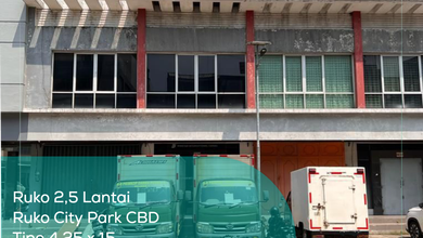Ruko 2,5 Lantai City Park Business Distric, Tipe 4,25x15, Lt lb 63,75 126 M2, Ajb