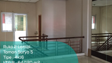 Ruko 2 Lantai Taman Surya 5, Tipe 4x16, Lt Lb 64 120 M2, Non Furnished