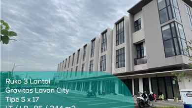 Ruko 3 Lantai Gravitas 02 Lavon City, Tipe 5x17, Lt lb 85 244 M2, Non Furnished