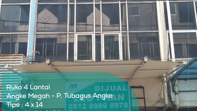 Ruko 4 Lantai Angke Megah, Tipe 4x14, Lt lb 58 180 M2, HGB