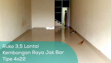 Ruko 3,5 Lantai Kembangan Raya, Tipe 4x22, Lt lb 88 60 M2, Non Furnished