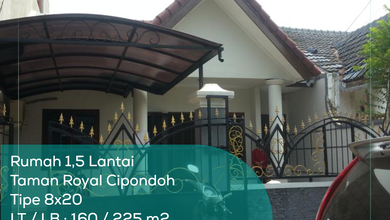 Rumah 3,5 Lantai Taman Royal 1 Cipondoh, Tipe 8x20, Lt lb 160 225 M2, SHM