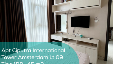 Apartement Ciputra International Tower Amsterdam LT 09, 1Br, Full Furnished
