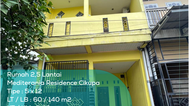 Rumah 2,5 Lantai Mediterania Residence Cikupa, Tipe 5x12, Lt lb 60 140 M2, Full Furnished, SHM