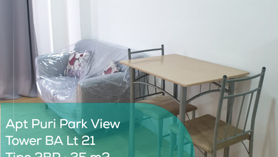 Apartement Puri Park View Tower BA Lt 21, 2BR, Full Furnished