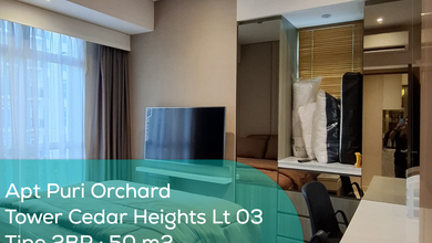 Apartement Puri Orchard Tower Cedar Heights Lt 03, 2BR, Full Furnished