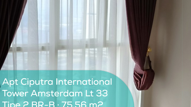 Apartement Ciputra International Tower Amsterdam Lt 33, 2BR-B, Semi Furnished