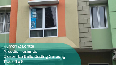 Rumah 2 Lantai Arcadia Hasienda Cluster La Bella, Tipe 6X8, Lt/Lb 48/59M2, Non Furnished