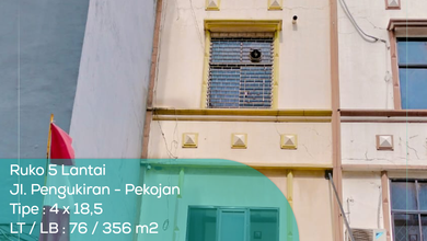 Ruko 5 Lantai Jl Pengukiran Pekojan, Tipe 4x18,5, LT/LB 76/356 m2, Non Furnished, HGB