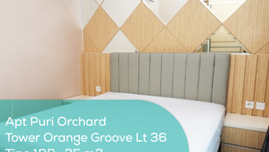 Apartement Puri Orchard Tower Orange Groove Wing A Lt 36, 1BR, Full Furnished