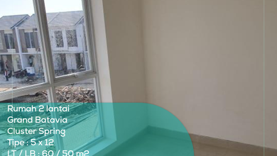 Rumah 2 Lantai Grand Batavia Cluster Spirng, Tipe 5x12, LT/LB 60/50 m2, SHM